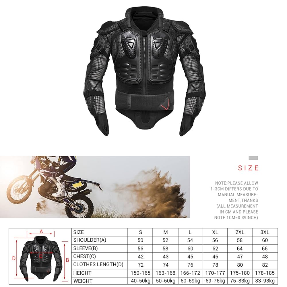 Amazon | WHYUNM26 メンズモーターサイクルフルボディアーマー